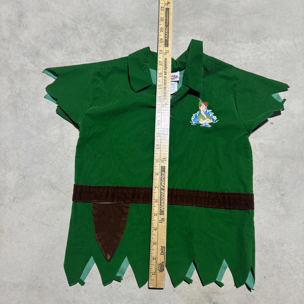 Disney Store Peter Pan Halloween Dress Up Velvet Costume Top & Pants Size 2-4T - Picture 5 of 8